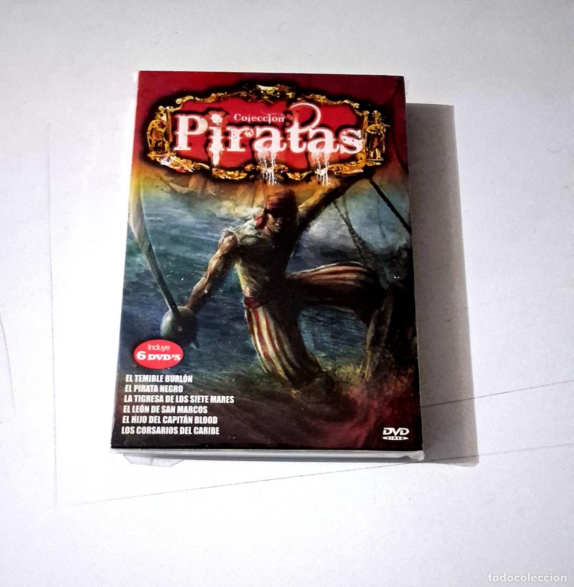 Cine: DVD &rdquo;COLECCION PIRATAS&rdquo; 6DVD EL TEMIBLE BURLON EL PIRATA NEGRO LA TIGRESA DE LOS