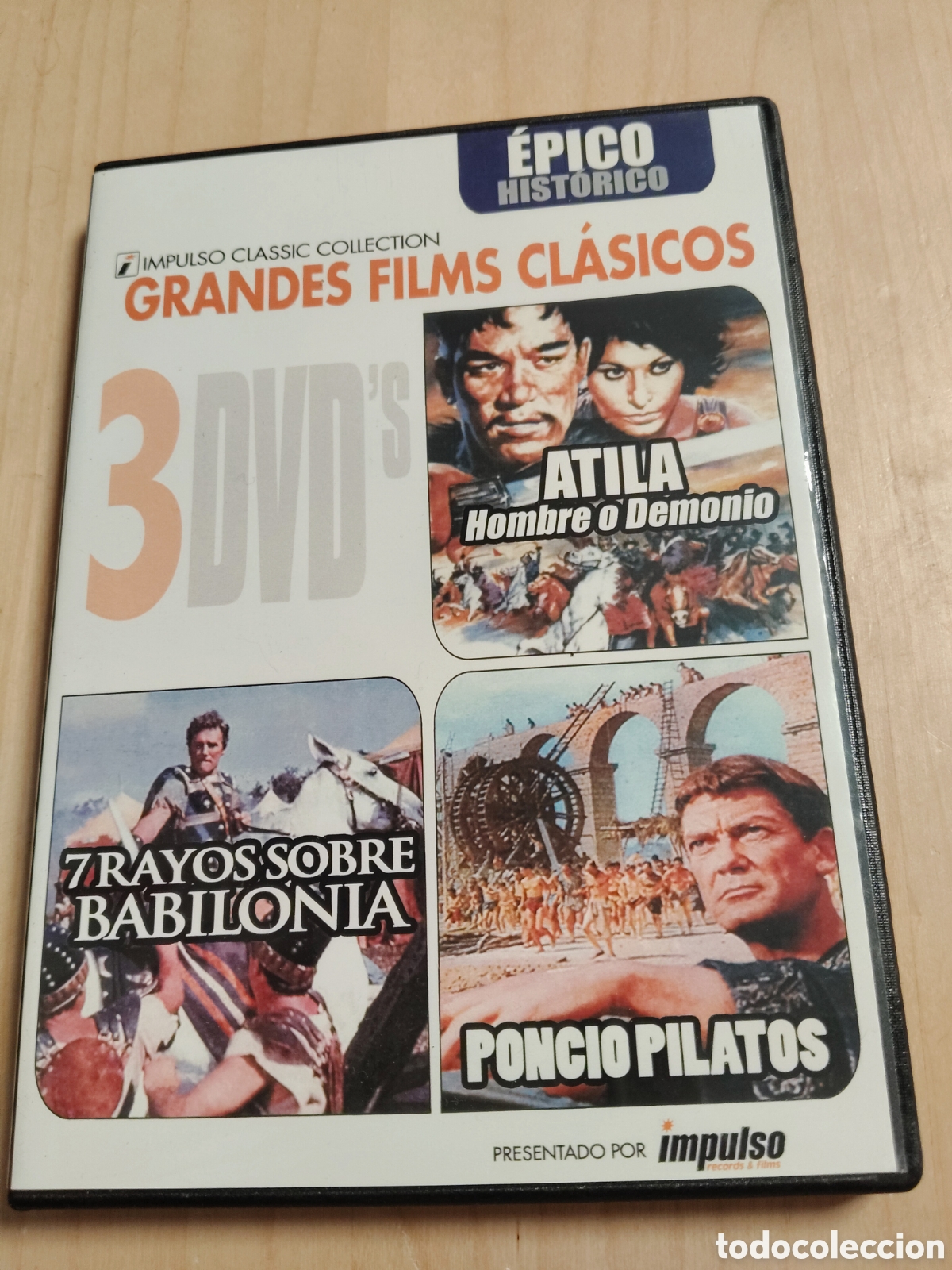 Cine: RD167 pack 3 pel&iacute;culas Atila hombre o demonio / 7 rayos sobre babilonia / poncio piDVD SEGUNDAMANO