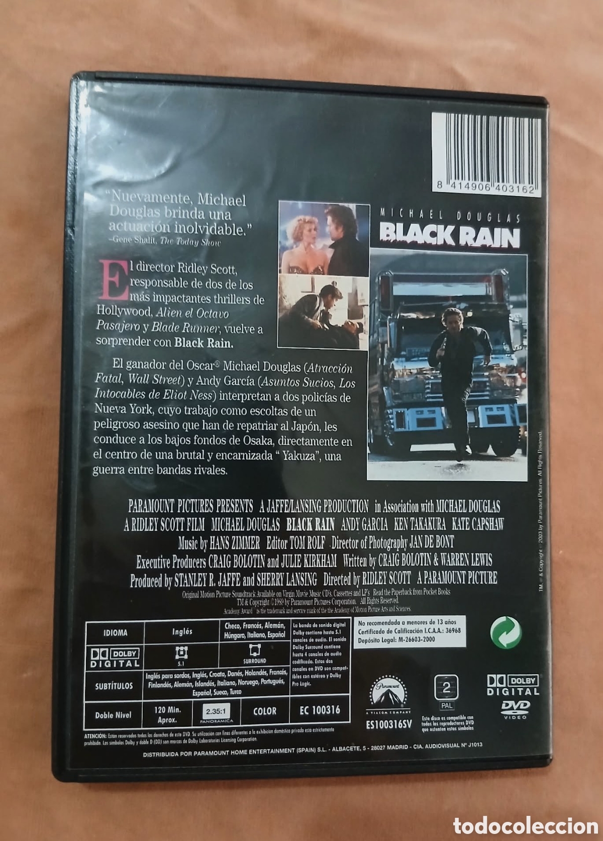 Cine: DVD - BLACK RAIN - Michael Douglas - Foto 2