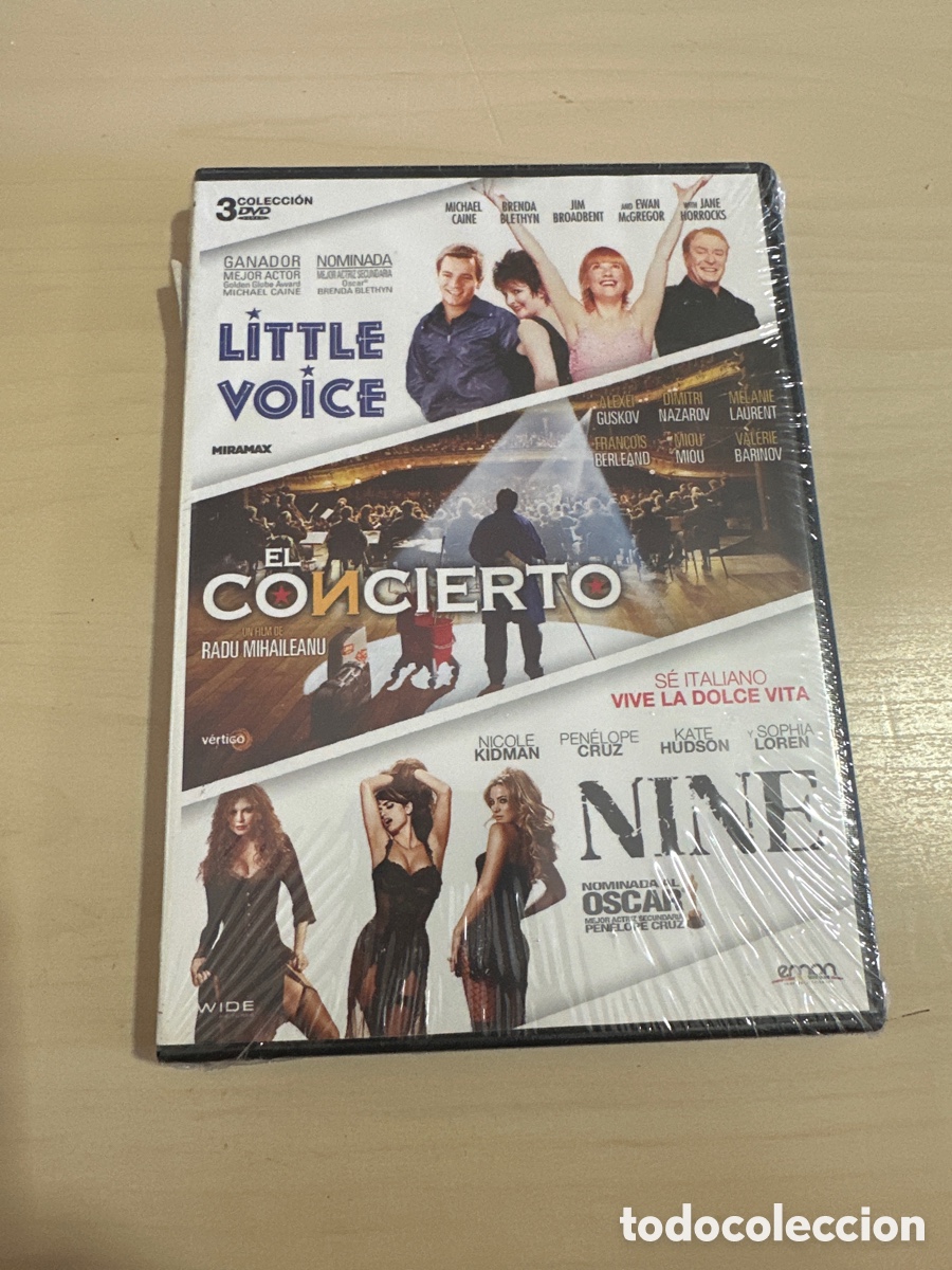 Cine: S342 pack little voice-el concierto-nine dvd nuevo precintado