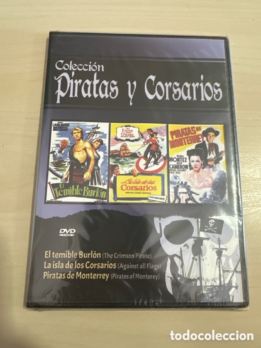 Cine: DVS38 pack el temible burl&oacute;n-la isla de los corsarios-piratas de Monterrey dvd nuevo tapa fina
