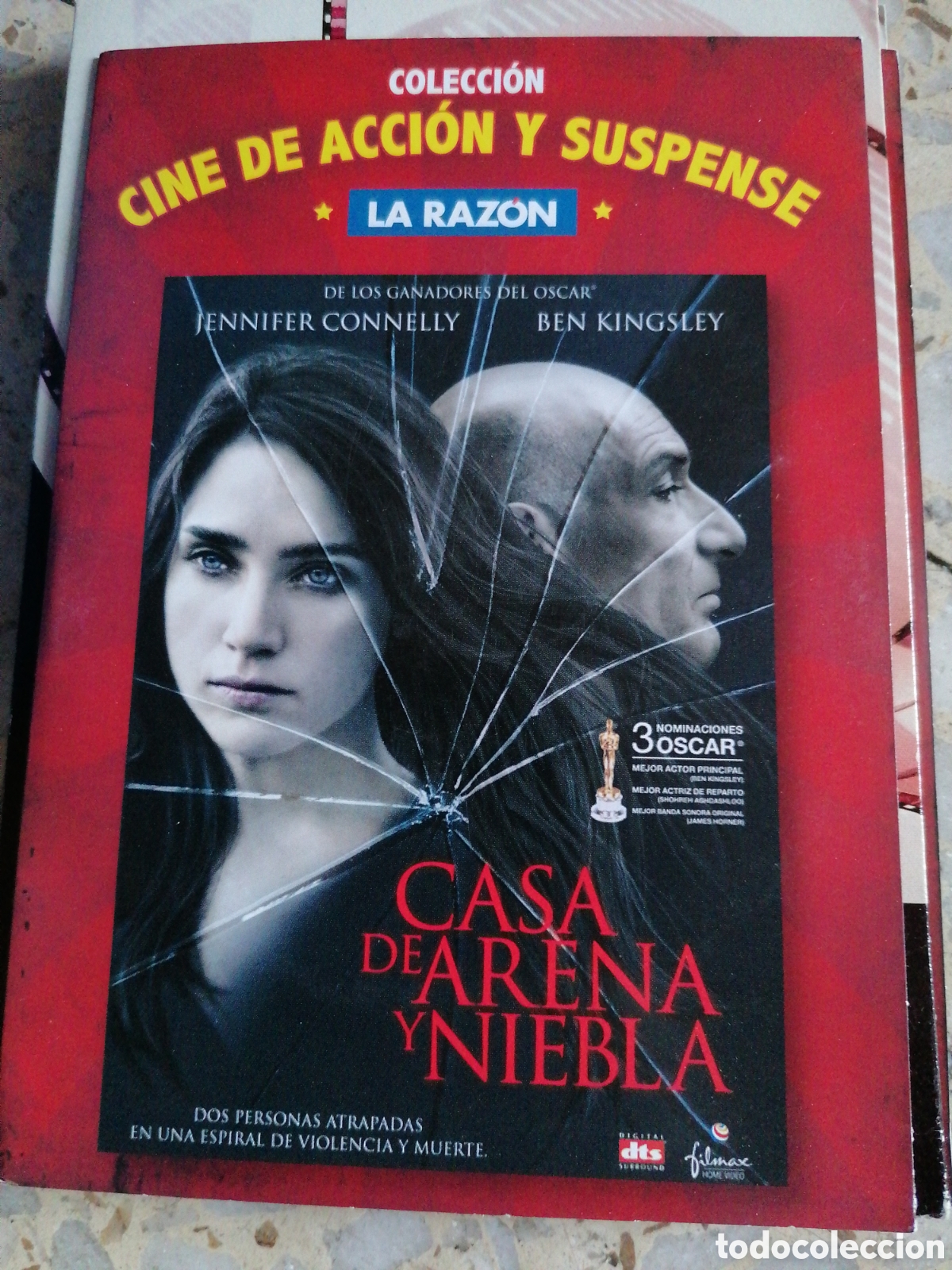 Cin&eacute;ma: DVD CASA DE ARENA Y NIEBLA BEN KINGSLEY SOBRE DE CARTON LA RAZON