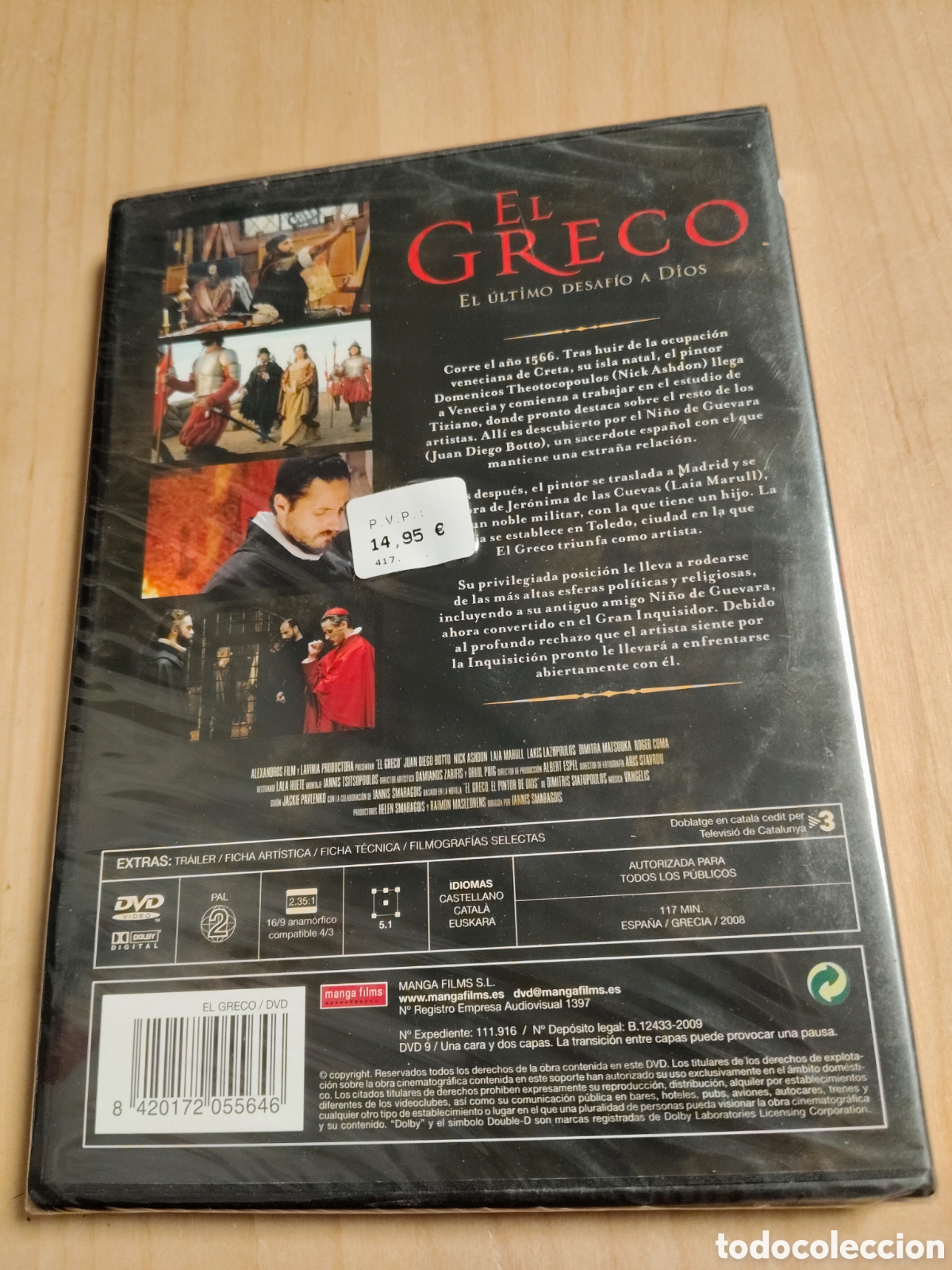 Cine: RD168 el greco DVD precintado - Foto 2