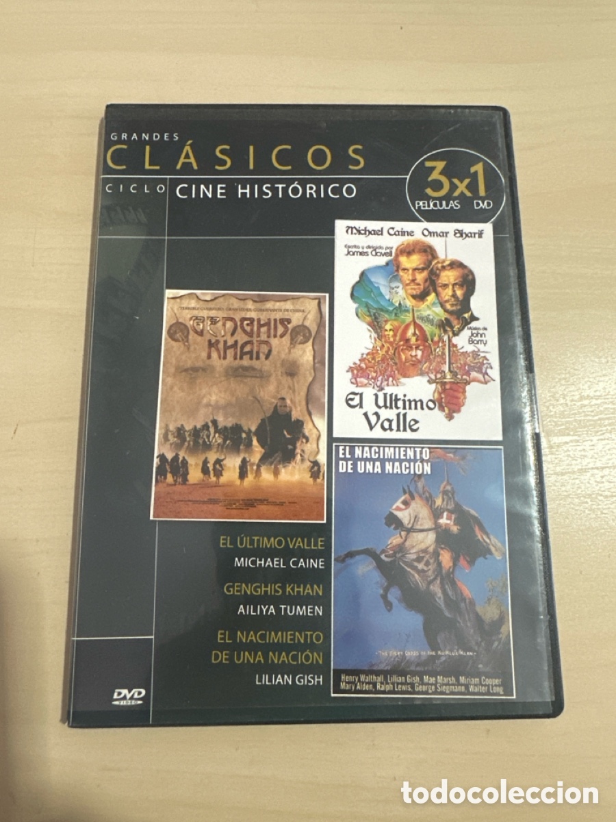 Cine: DVS39 pack el &uacute;ltimo valle - genghis khan - el nacimiento de una naci&oacute;n dvd segunda mano tapa fina