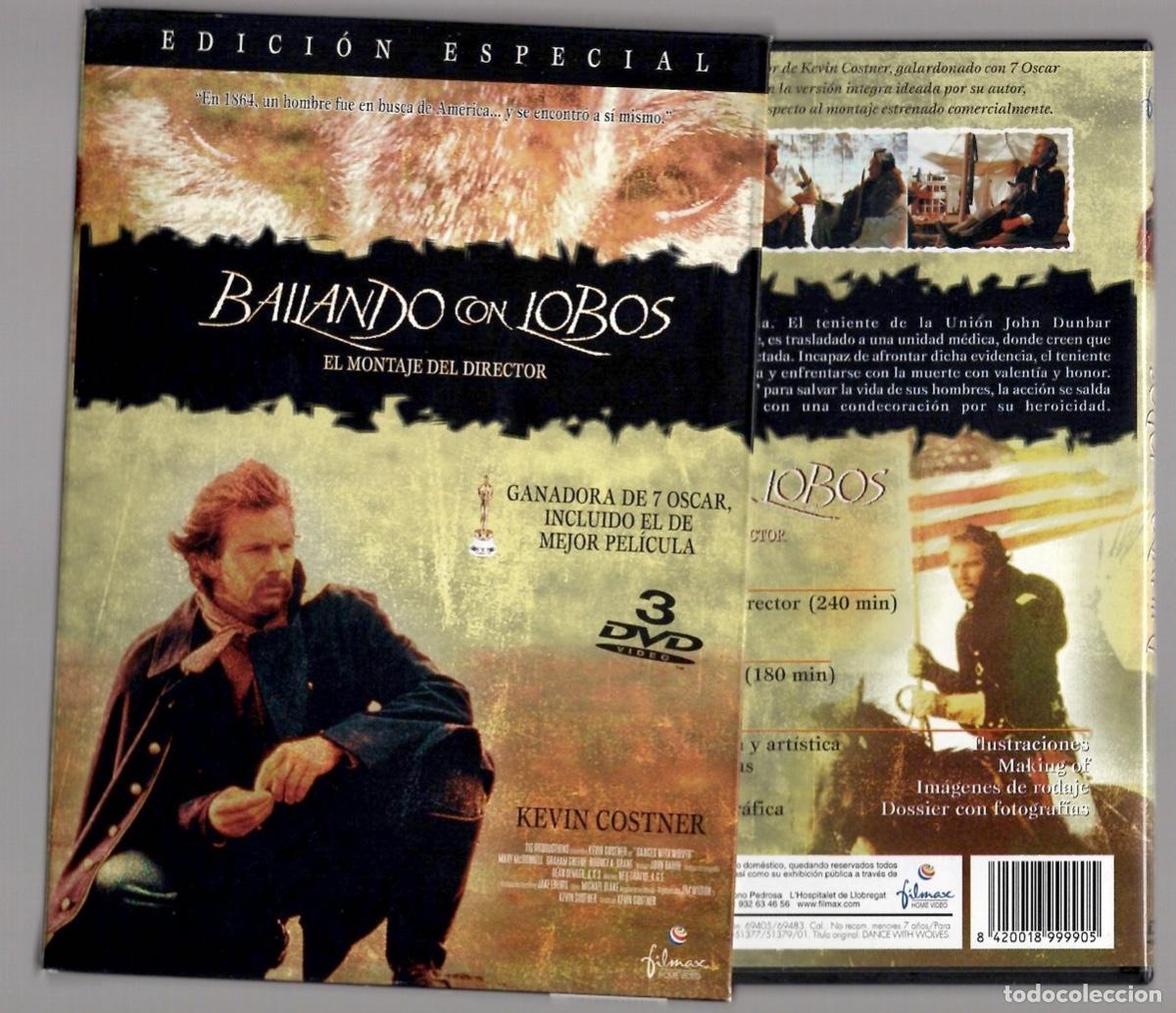 Cine: DVD BAILANDO CON LOBOS EDICION ESPECIAL 3 DISCOS EN ESTUCHE