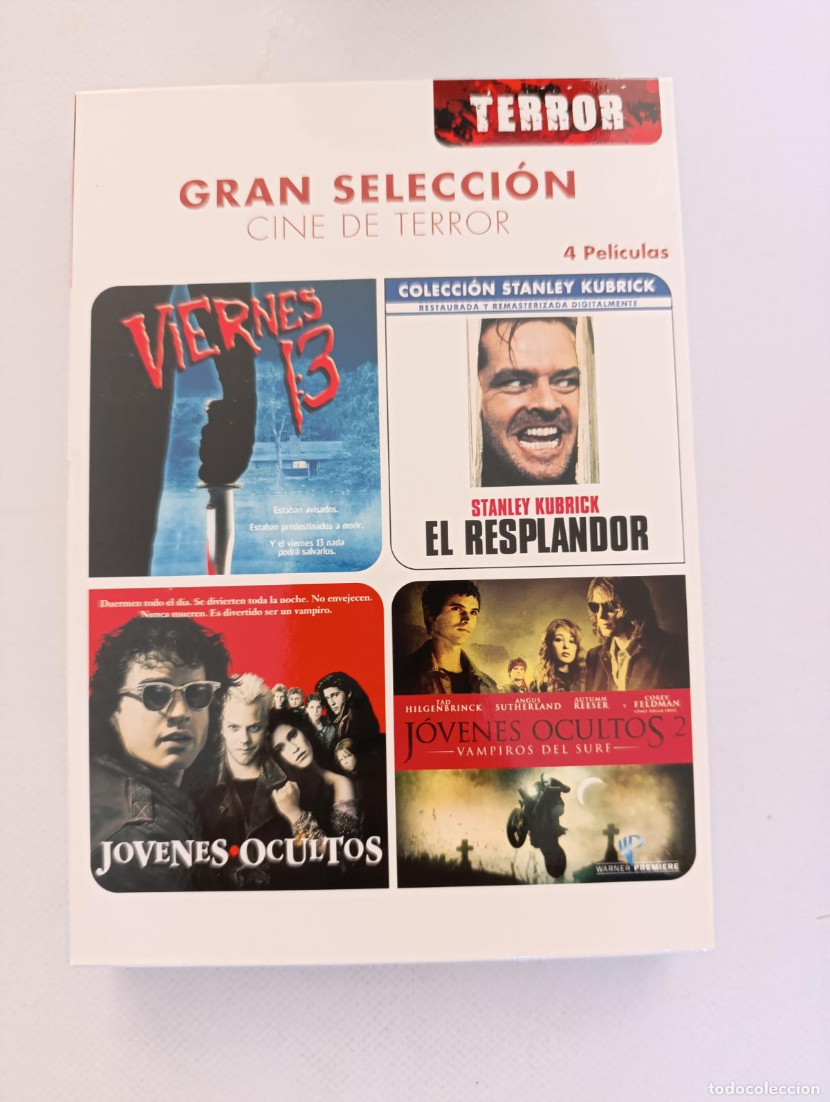Cine: DVD GRAN SELECCION CINE DE TERROR: VIERNES 13 / EL RESPLANDOR / JOVENES OCULTOS 1 Y 2 (J4)