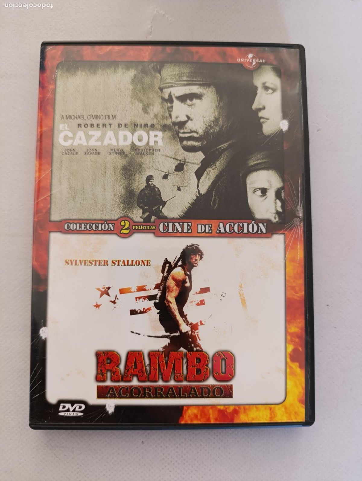 Cine: DVD EL CAZADOR / RAMBO ACORRALADO - 2 PELICULAS, 2 DISCOS (K4)
