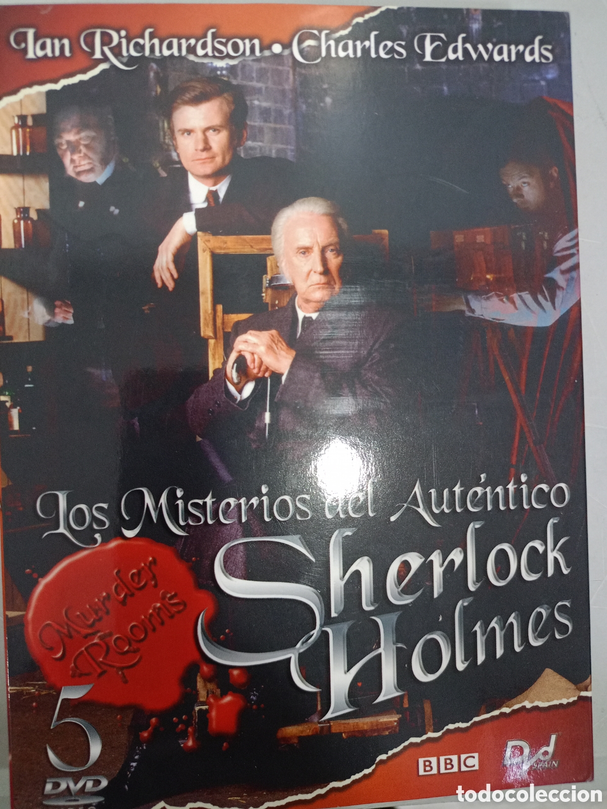 Cine: DVD Los misterios del aut&eacute;ntico Sherlock Holmes 5 DVDs Descataloga