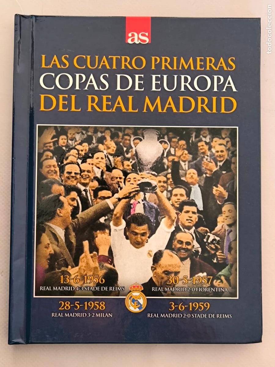 Cine: DVD + LIBRETO LAS CUATRO PRIMERAS COPAS DE EUROPA DEL REAL MADRID - AS (B5)