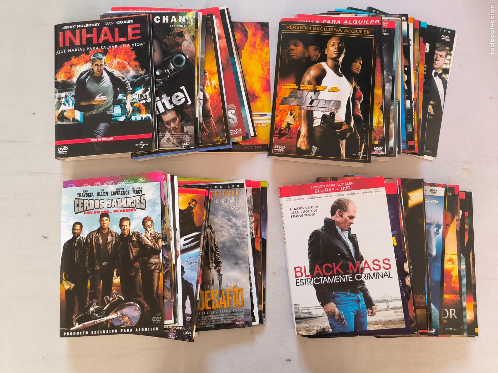 Cine: LOTE 100 CARATULAS DVD - GENERO ACCION / AVENTURA - PORTADAS ORIGINALES (7M)