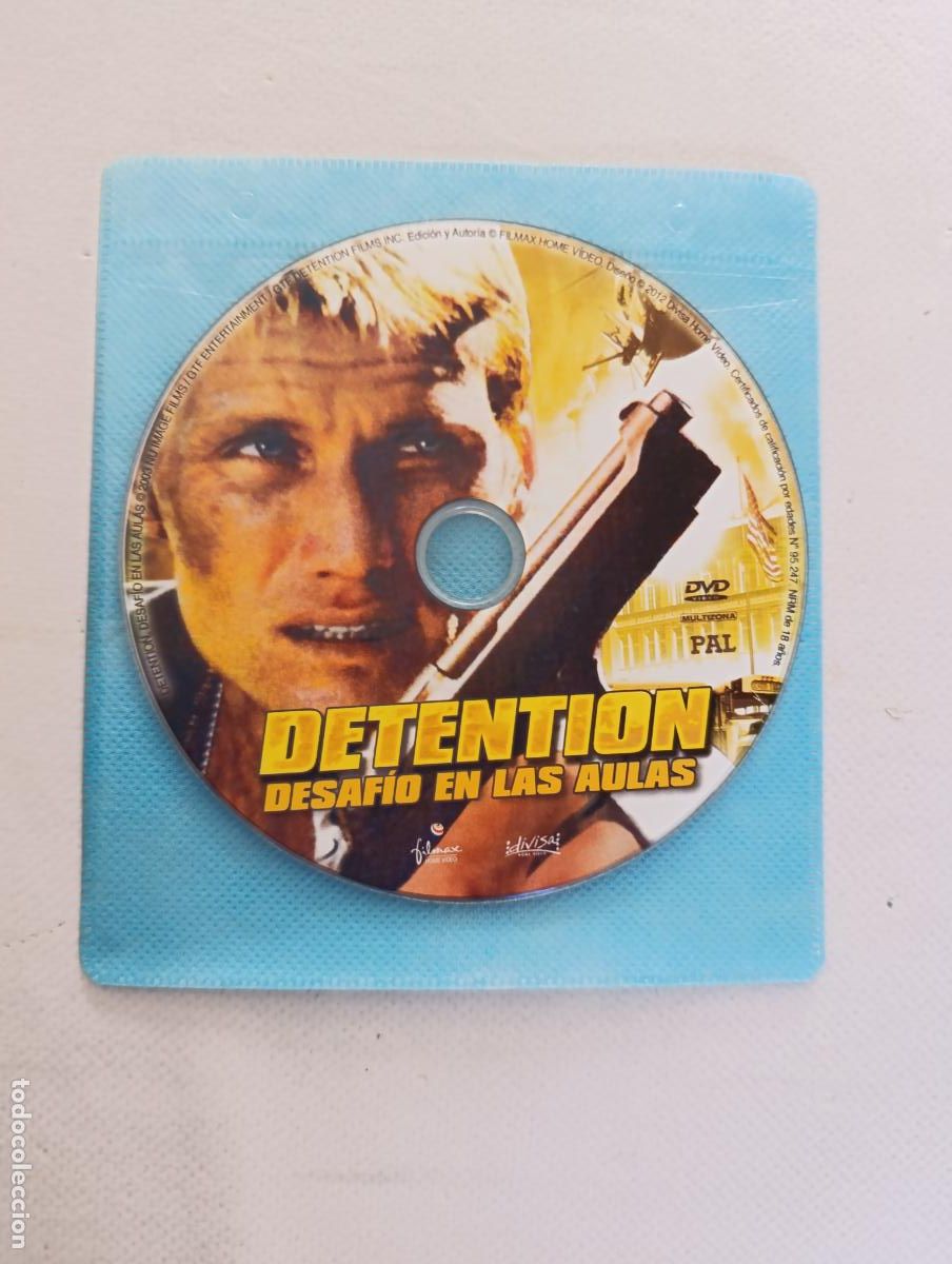 Cine: DVD DETENTION DESAFIO EN LAS AULAS - DOLPH LUNDGREN - SOLO DISCO, SIN CAJA NI CARATULA (&Ntilde;9)