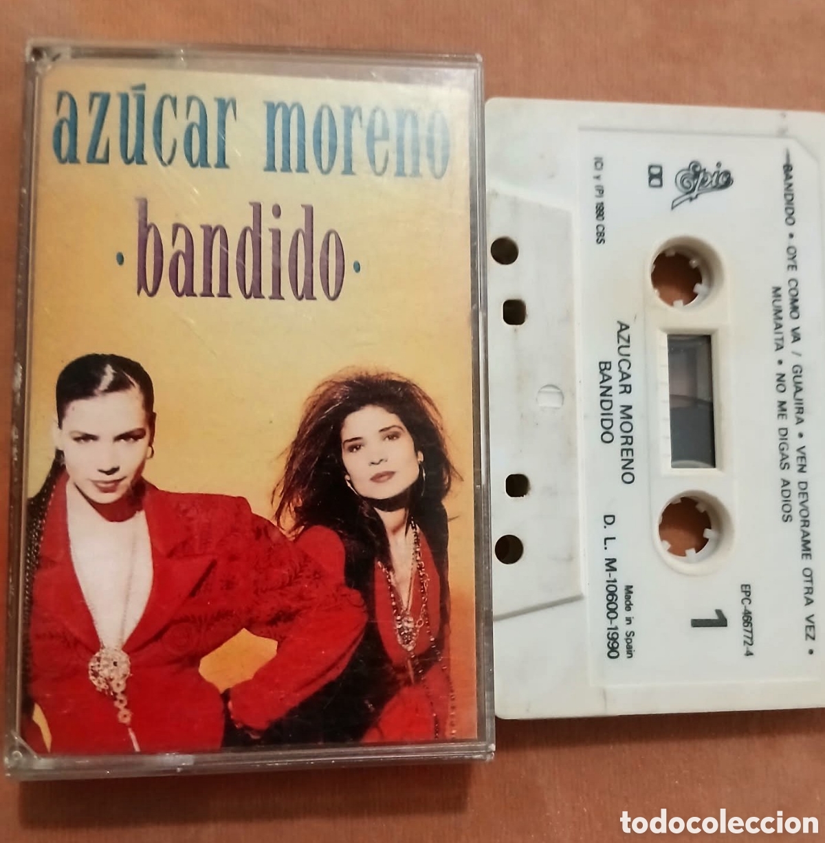 Cine: AZ&Uacute;CAR MORENO - BANDIDO - EPIC 1990 - CASETE