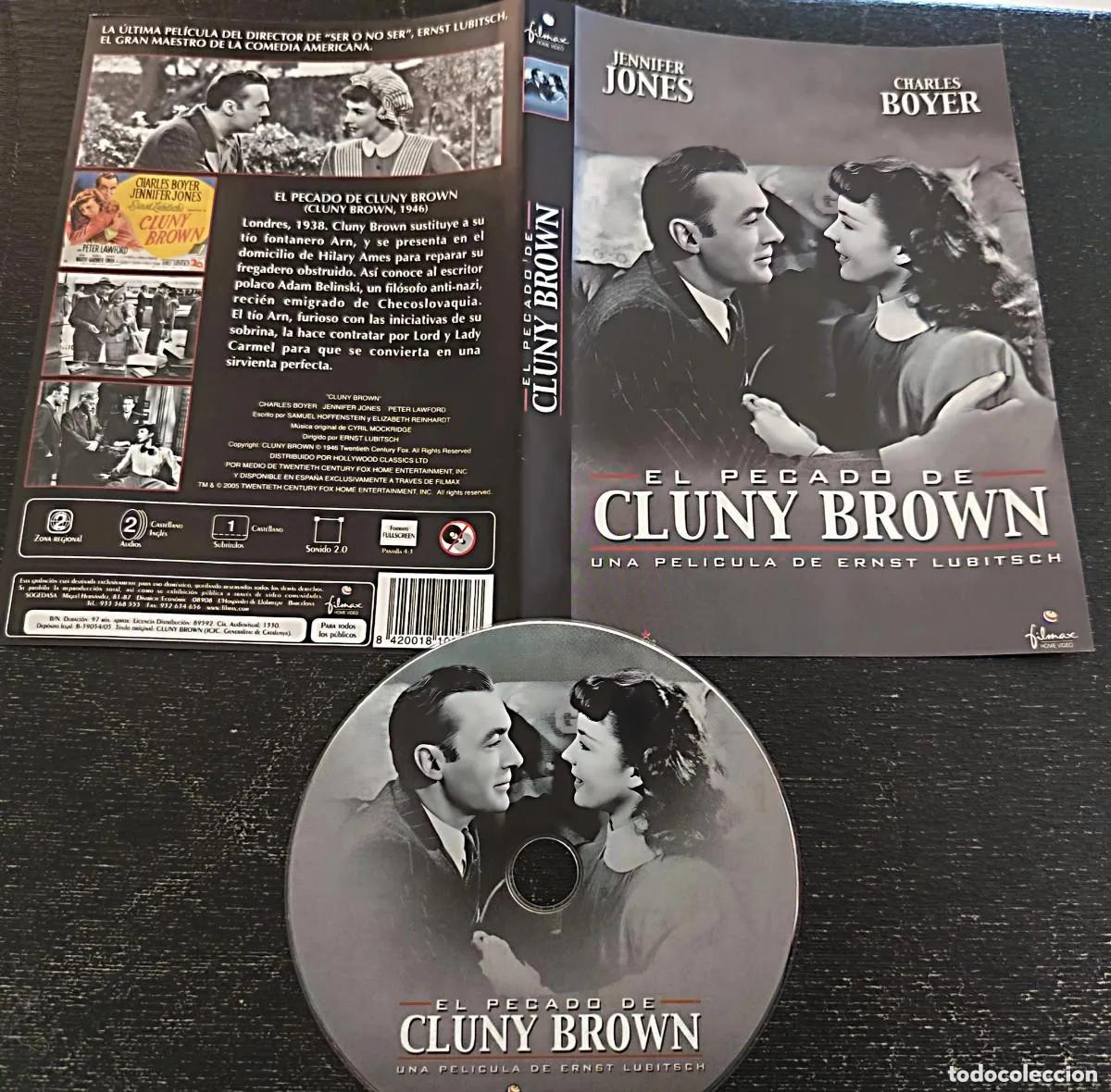 Cine: DVD EL PECADO DE CLUNY BROWN (descatalogado y barato con JENNIFER JONES ,CHARLES BOYER )