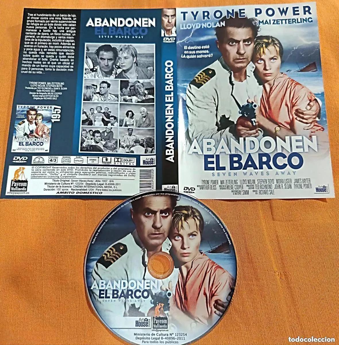 Cine: Dvd Abandonen el barco (descatalogado,barato y pocos con Tyrone Power, Lloyd Nolan, Mai Zetterling)