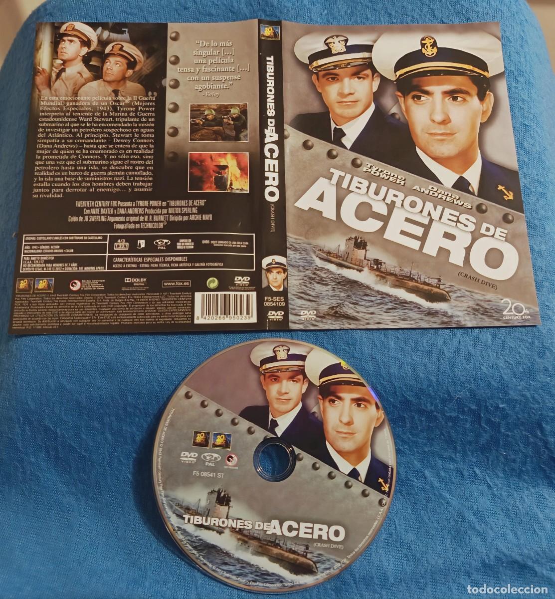 Cine: Dvd TIBURONES DE ACERO (descatalogado con TYRONE Power, DANA ANDREWS)
