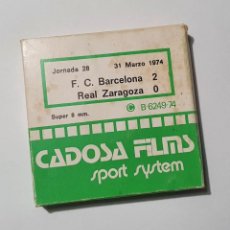Cine: F.C. BARCELONA 2 REAL ZARAGOZA 0 31 MARZO 1974 CADOSA FILMS SUPER 8 MM. EN BUEN ESTADO.. Lote 313879223
