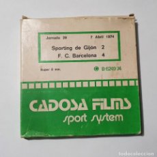 Cine: SPORTING DE GIJON 2 F.C. BARCELONA 4 CADOSA FILMS 7 ABRIL 1974 SUPER 8 MM. EN BUEN ESTADO.. Lote 313881233