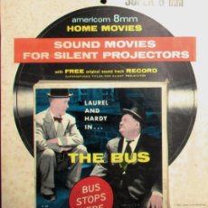 Cine: PELÍCULA THE BUS, DE LAUREL Y HARDY CON DISCO FLEXIBLE A 33 RPM CON LA BANDA SONORA. 1966.