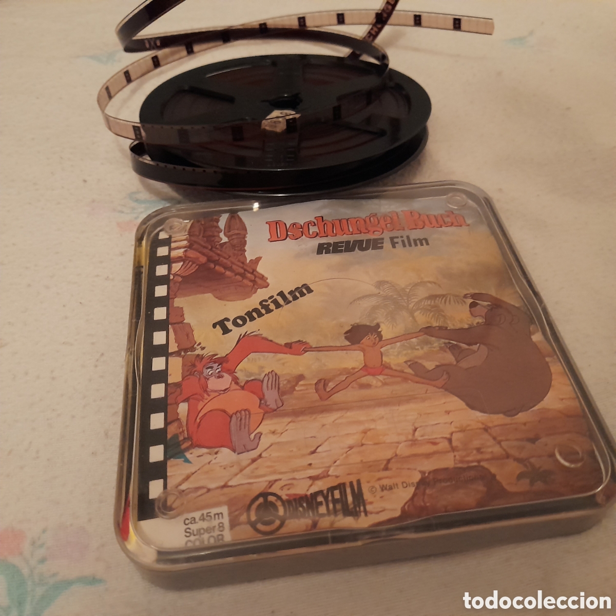 Cine: Super 8 mm walt disney Hablada en Espa&ntilde;ol (el libro de la selva ) sonido color 60 mt.