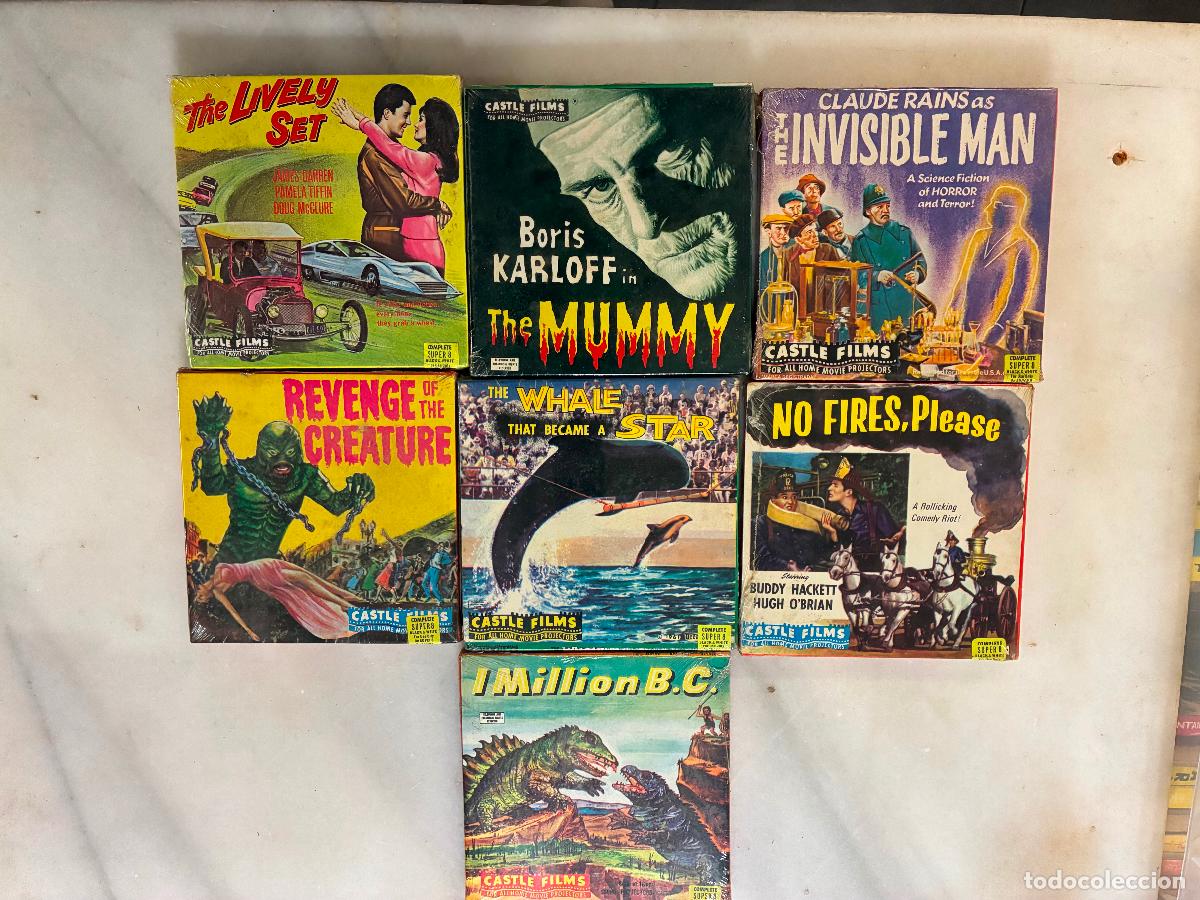 Cine: Lote 80 pel&iacute;culas super 8 algunas con precinto, la momia,el hombre invisible,revenge of the creature