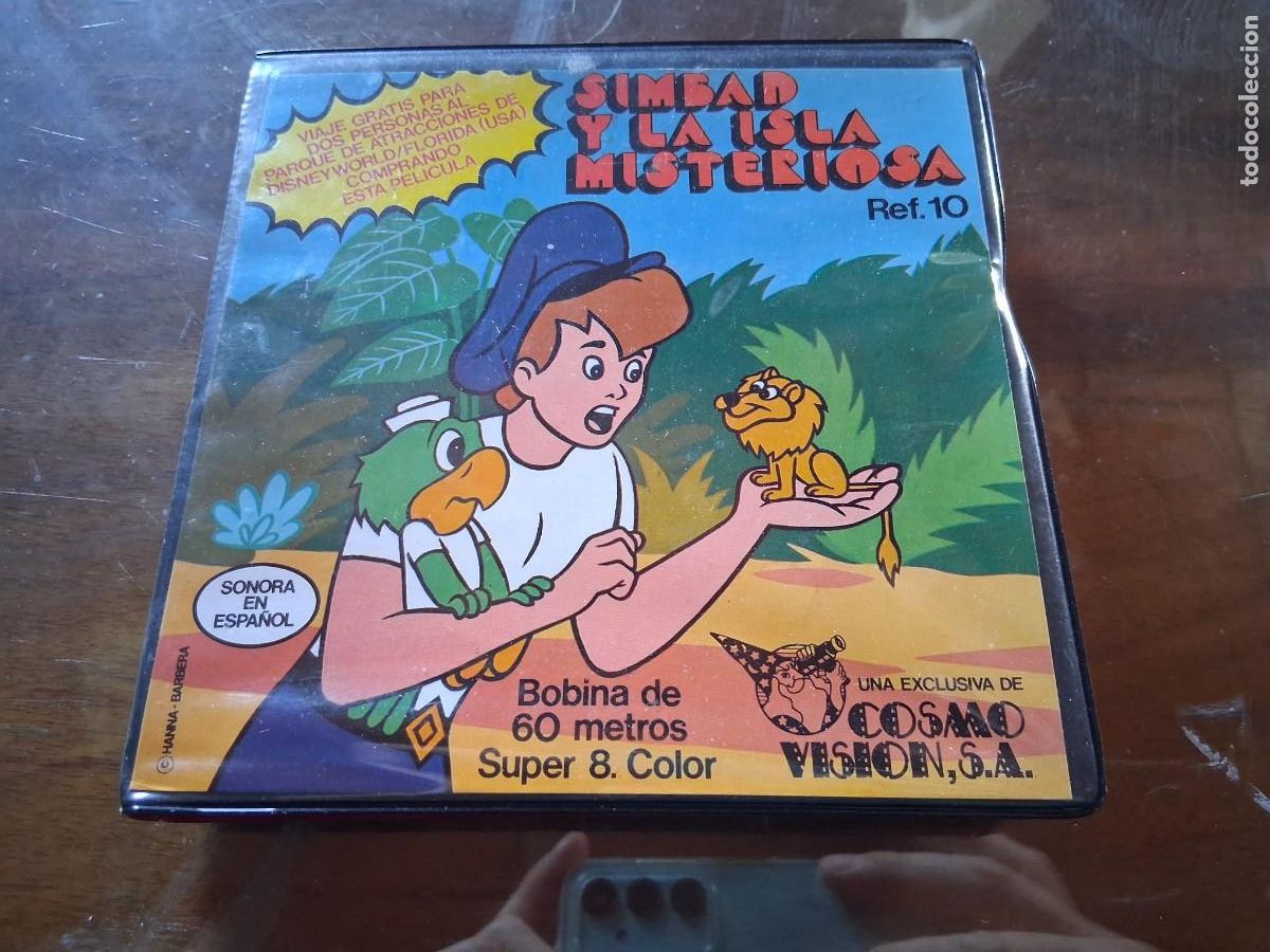 Cinema: Pel&iacute;cula N&deg; 10 SUPER 8 COLOR SIMBAD EL MARINO Y LA ISLA MISTERIOSA dibujos animados DisneyWorld