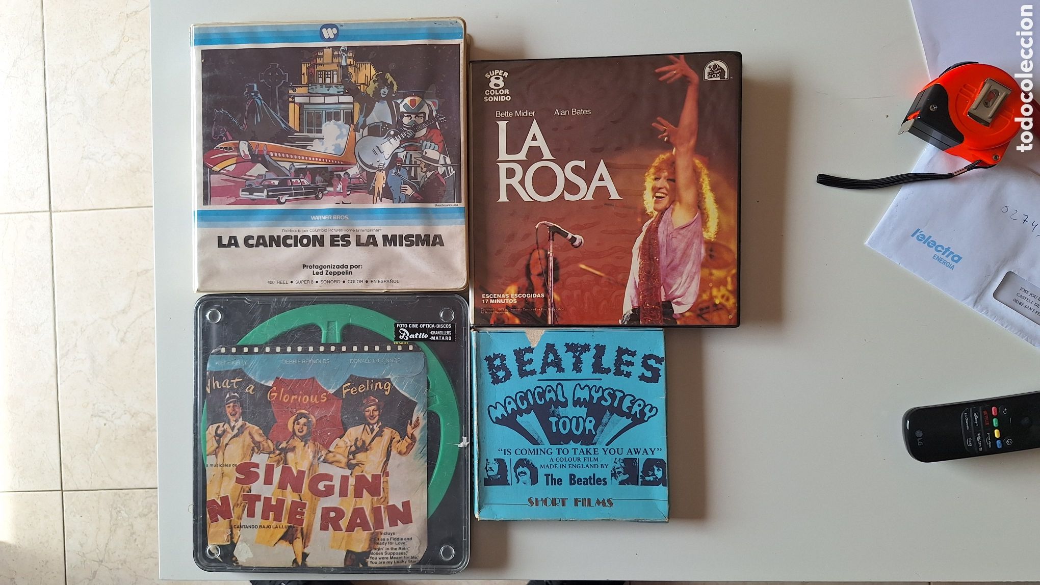 Cine: Lote 4 peliculas musicales super 8mm