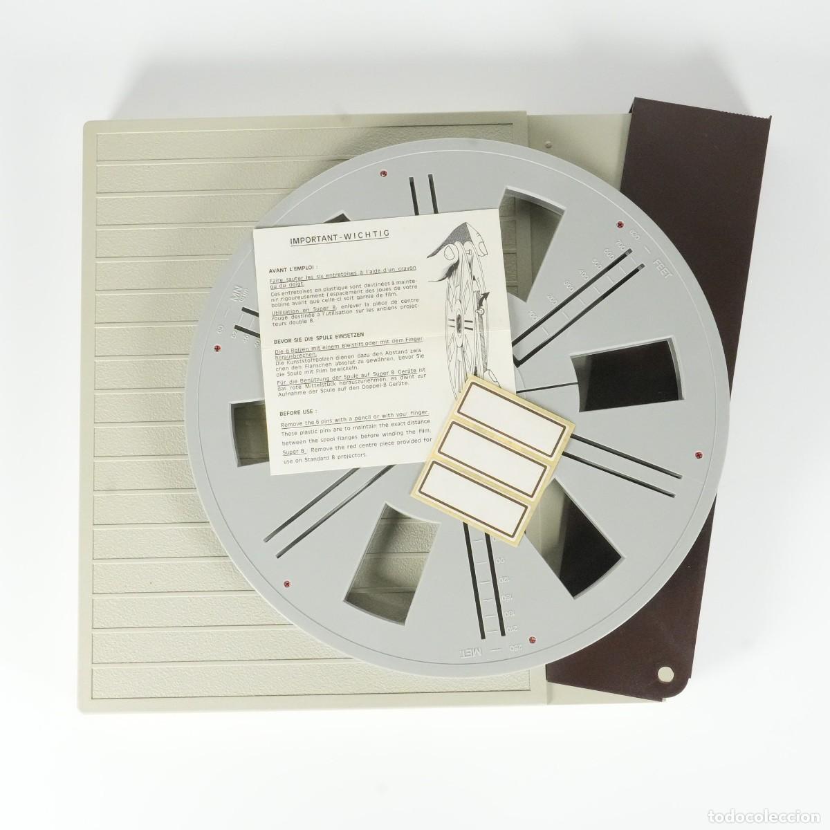 Cine: 2 BOBINAS Y CAJAS NUEVAS POSSO PARA SUPER8 SUPER 8 SUPER-8 - BOBINAS AUTOM&Aacute;TICAS 250M