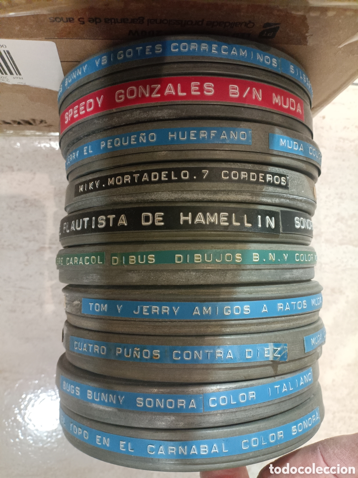 Cine: Lote de 10 Pel&iacute;culas de super 8 en latas