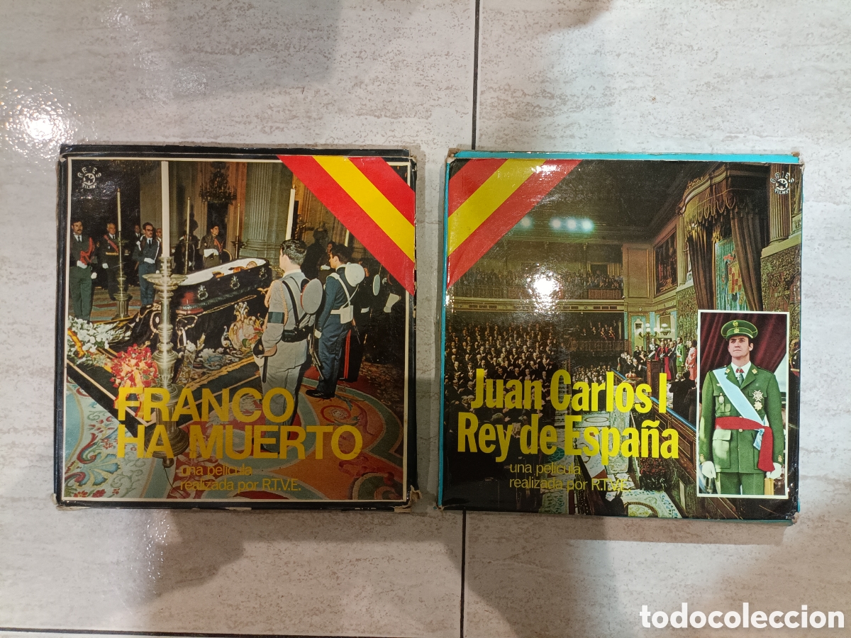 Cine: Lote de 2 Pel&iacute;culas de super 8 FRANCO HA MUERTO Y JUAN CARLOS I