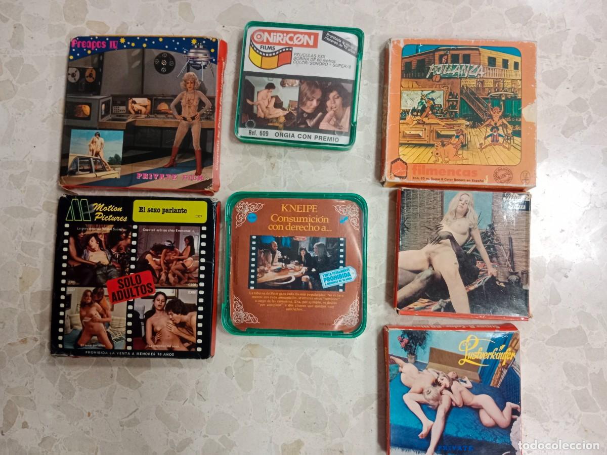 Cine: LOTE DE 7 PELICULAS SUPER 8 MM PORNO XXX - DE 60 A 120 M - A&Ntilde;OS 70/80