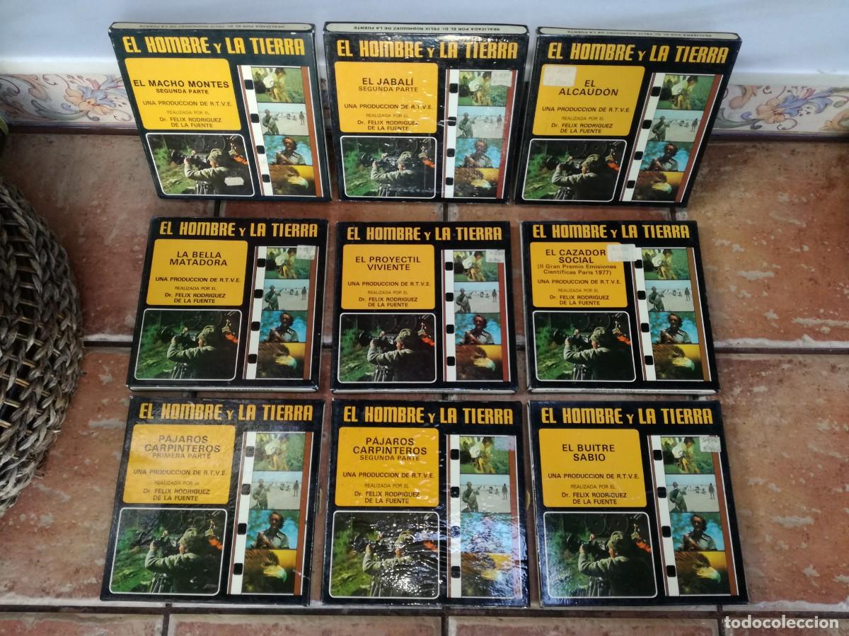 Kino: LOTE DE 9 PELICULAS SUPER 8 DE FELIX RODRIGUEZ DE LA FUENTE-EL HOMBRE Y LA TIERRA