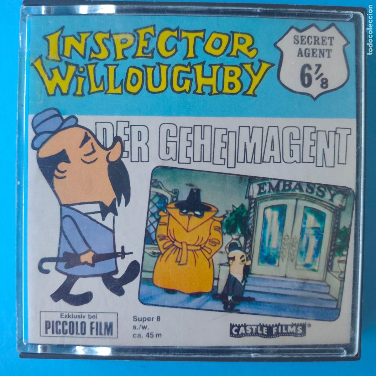 Cine: INSPECTOR WILLOUGHBY SECRET AGENT 63 DER GEHEIMAGENT SUPER 8 PICCOLO FILM ca 45m