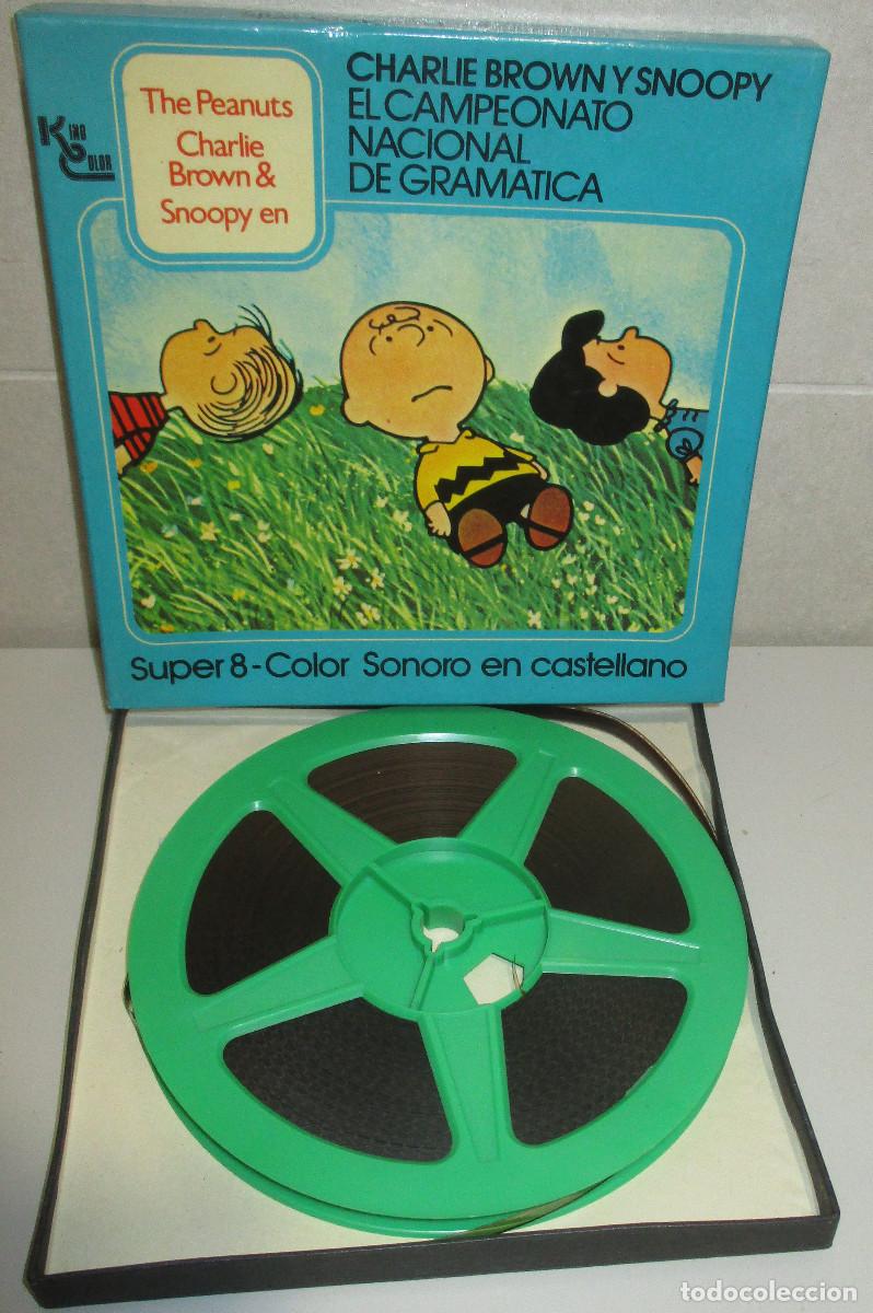 Cine: Pel&iacute;cula super 8 color sonora castellano CHARLIE BROWN Y SNOOPY, EL CAMPEONATO NACIONAL DE GRAM&Aacute;TICA