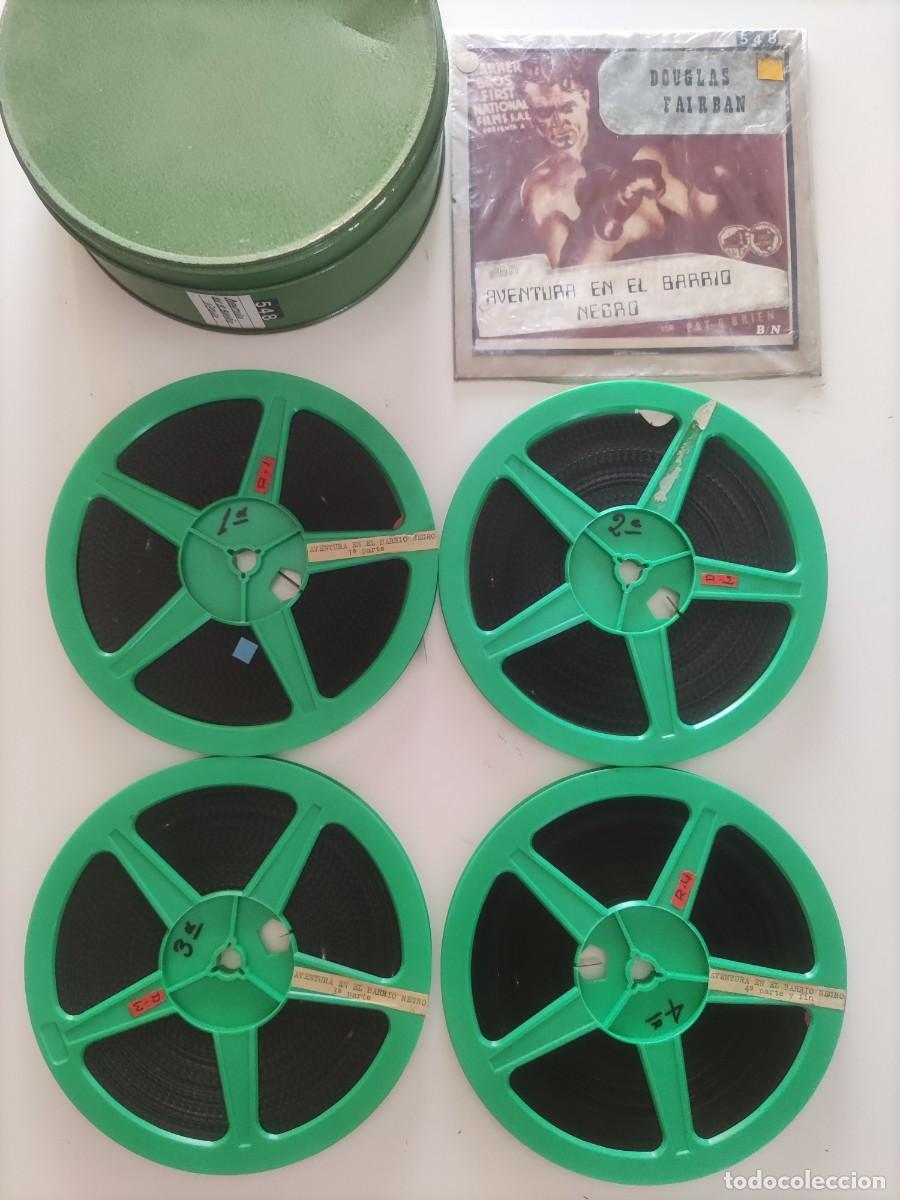 Cine: Aventura en el barrio negro / 4 bobinas 180 / Pel&iacute;cula super 8 / Leer descripci&oacute;n