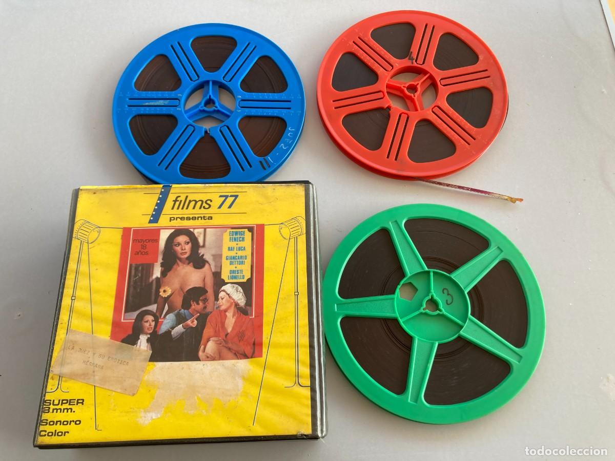 Cine: PEL&Iacute;CULA SUPER 8 ORIGINAL NO PROBADA / LA JUEZ Y SU EROTICA HERMANA - 3 rollos de 4 -
