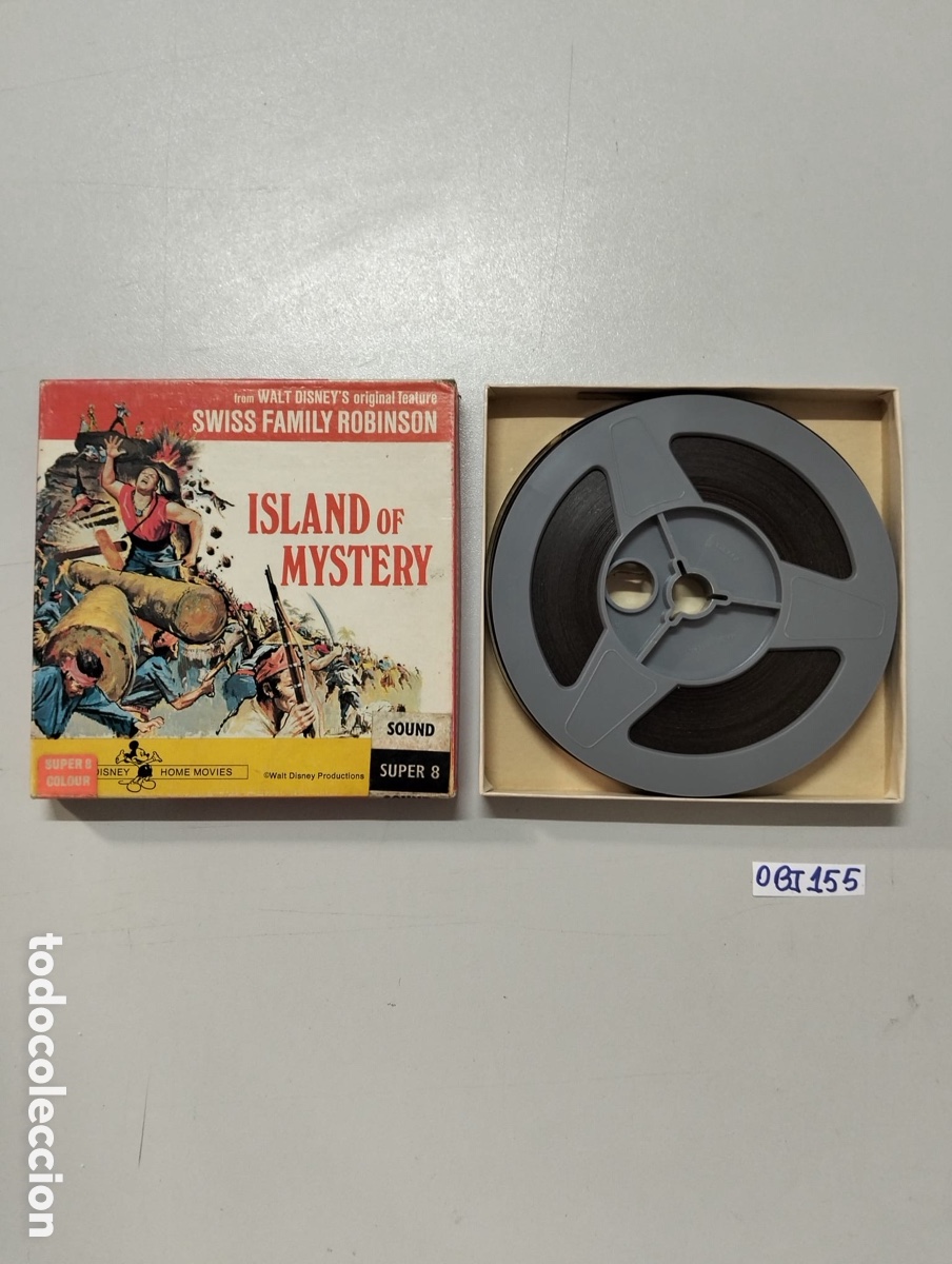 Cine: Pel&iacute;cula super 8 color sonora castellano LOS ROBINSONES SUIZOS-LA ISLA MISTERIOSA-WALT DISNEY