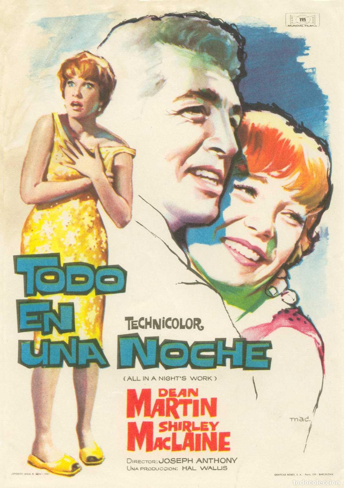 Cine: Super 8 ++Todo en una noche ++ Largometraje con Shirley MacLaine y Dean Martin