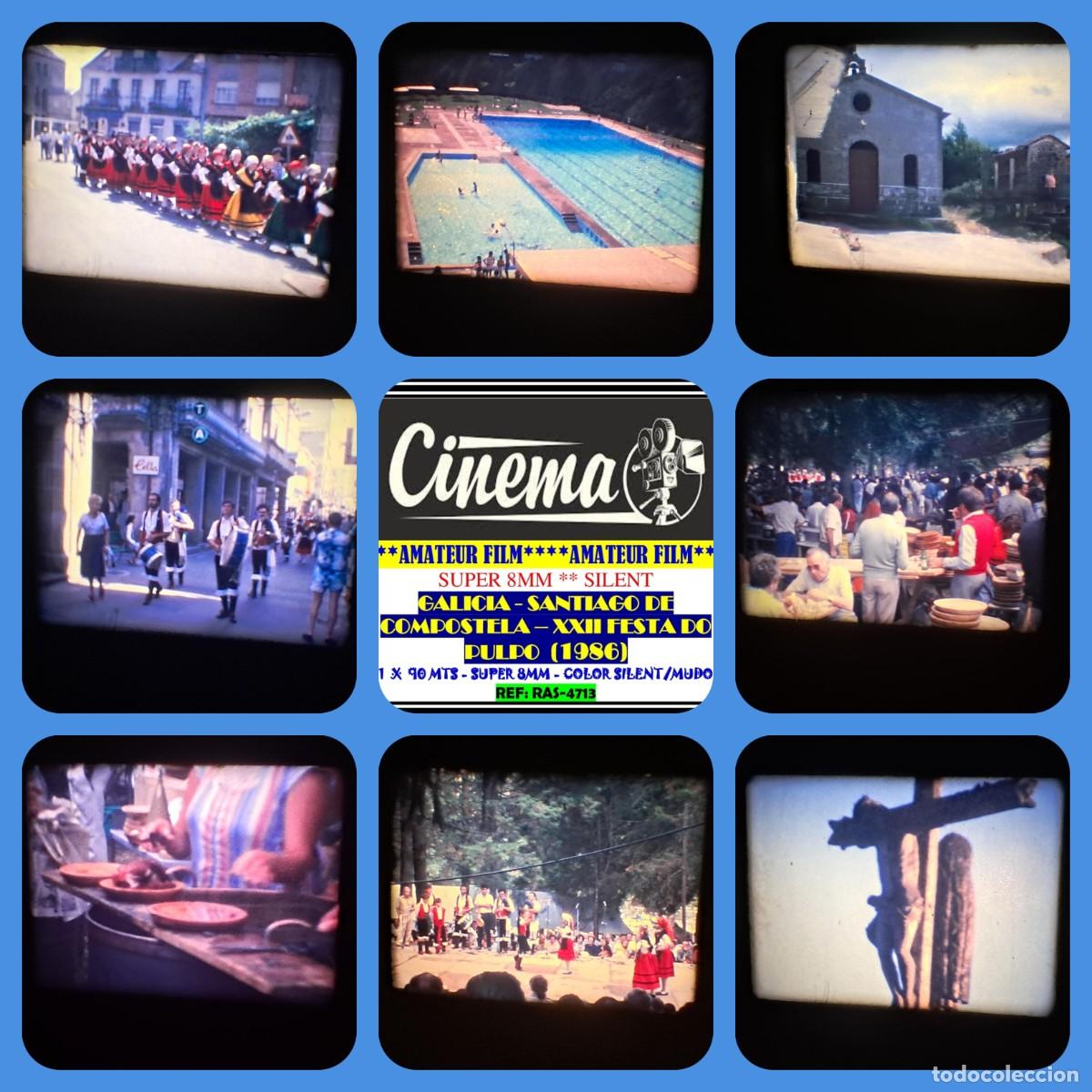 Cinema: GALICIA-SANTIAGO DE COMPOSTELA - FESTA DO PULPO (1986)AMATEUR SUPER 8MM-COLOR