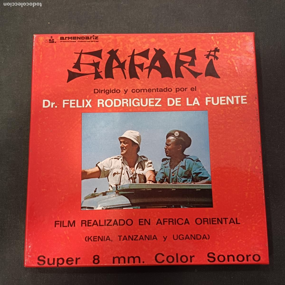 Cine: FELIX RODRIGUEZ DE LA FUENTE/SUPER 8mm/FILM REALIZADO EN AFRICA ORIENTAL/KENIA-TANZANIA-UGANDA.