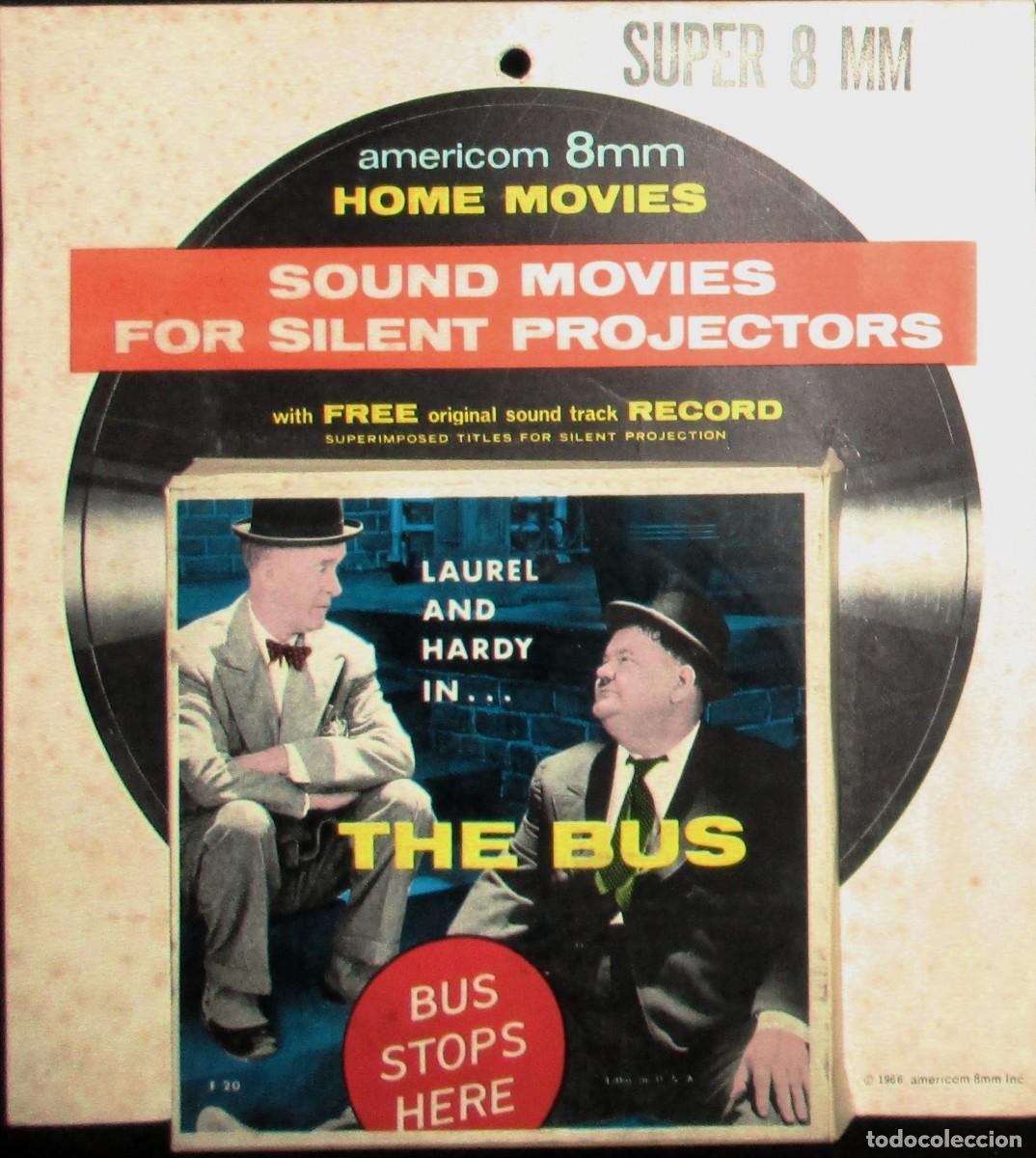 Kino: PEL&Iacute;CULA THE BUS, DE LAUREL Y HARDY CON DISCO FLEXIBLE A 33 RPM CON LA BANDA SONORA. 1966.