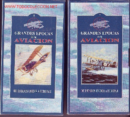 Cine: VIDEO VHS ORIGINAL GRANDES EPOCAS DE LA AVIACION  2 VIDEOS  VHS