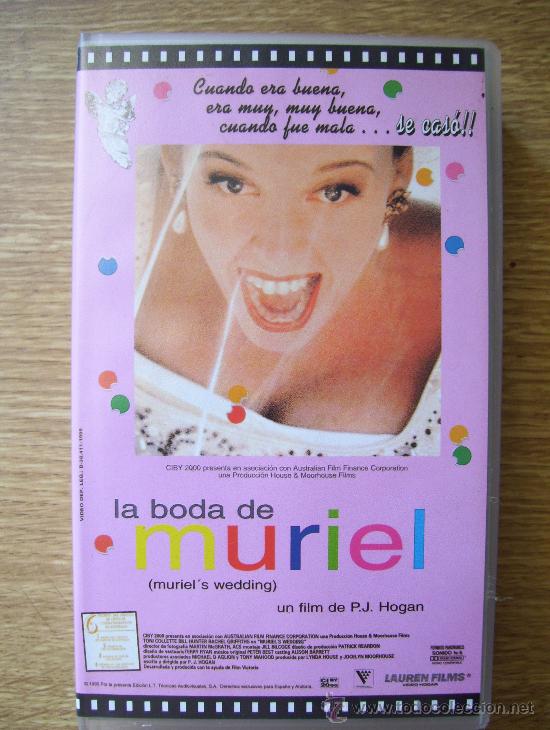 Cine: La Boda De Muriel (P.J.Hogan,1995).vhs. Genial m&uacute;sica de Abba. Comedia cl&aacute;sica contemporanea