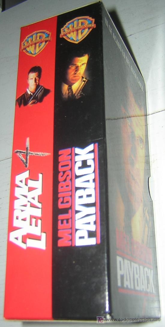 Cine: VHS --- Pack MEL GIBSON (ARMA LETAL 4 + PAYBACK) - Foto 3