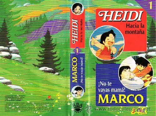 Cine: HEIDI Y MARCO (COLECCI&Oacute;N RBA) 1ER. VHS. ANIME. ANIMACION. DIBUJOS ANIMADOS