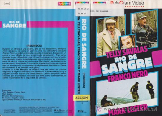 Cinema: Pel&iacute;cula video.VHS ✓ RIO DE SANGRE &bull; FRANCO NERO.....POLIZIESCO