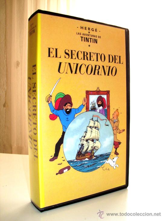 Cine: TINT&Iacute;N - EL SECRETO DEL UNICORNIO - VHS CAJA R&Iacute;GIDA (Ellipse, 1992)