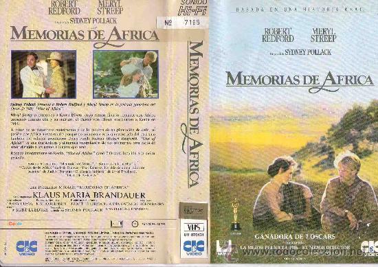 Cinema: MEMORIAS DE AFRICA-VHS