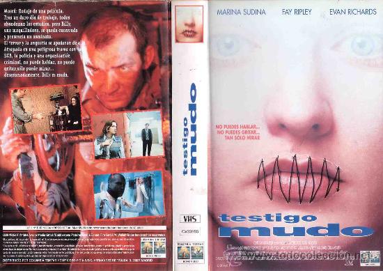 Cine: TESTIGO MUDO vhs vhs vhs