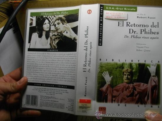 Cin&eacute;ma: EL RETORNO DEL DR.PHIBES-vhs compra minima 10 eu-