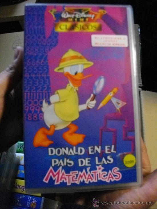 Cine: DONALD EN EL PAIS DE LAS MATEMATICAS__DIBUJOS ANIMADOS --VHS